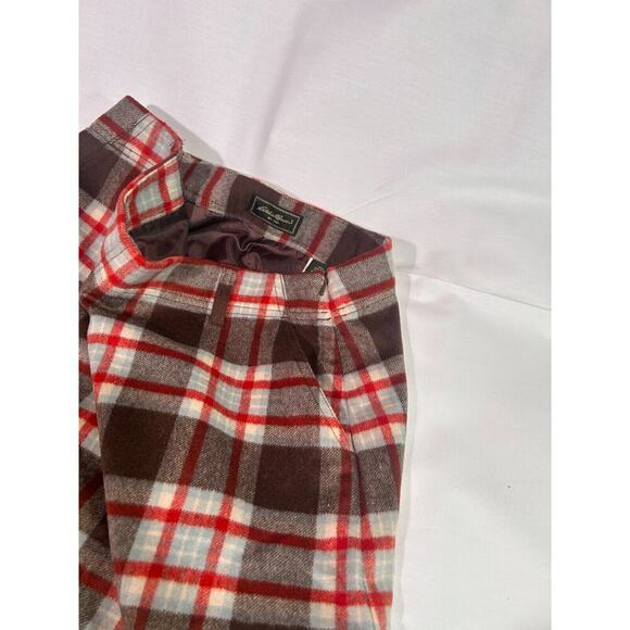 Eddie Bauer Skirt Size 10 Wool Mohair Cashmere Blend Plaid Pencil Knee Length - Picture 2 of 9